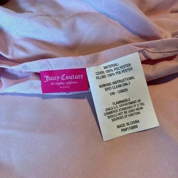 Juicy Couture Home Pink Animal Print King Pillow Shams and Two Accent Pillows - Picture 5 of 9